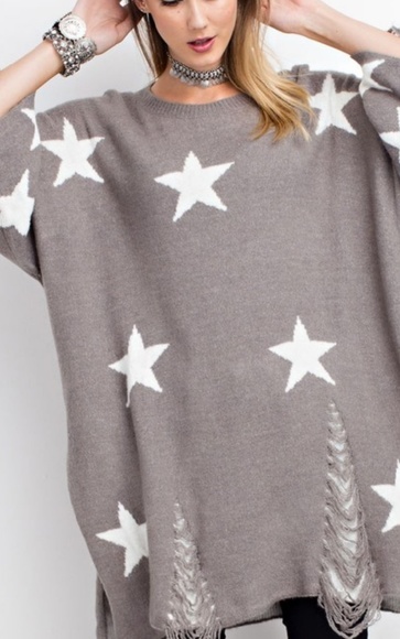 LAST 1.. NWT Distressed/Oversized Sweater - Picture 2 of 6